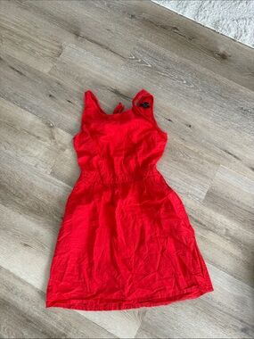 GAP Red Sleeveless Casual Dress